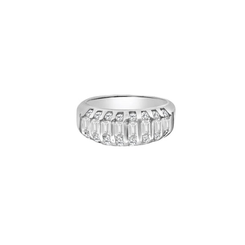 Cooper Jewelers 0.80 Carat Baguette And Round Cut Diamond