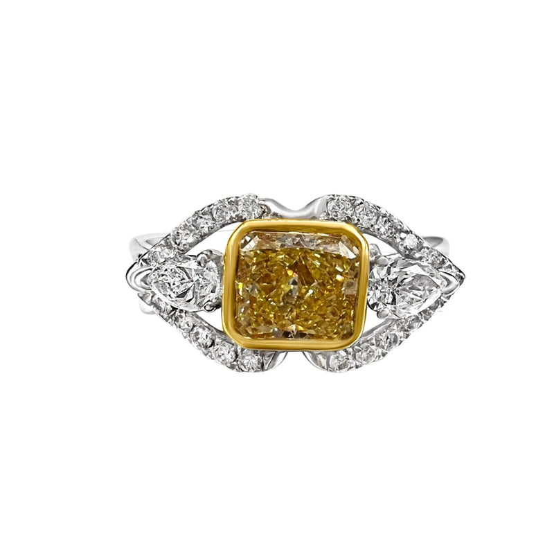 Cooper Jewelers 0.80 Carat Fancy Yellow Radiant Diamond