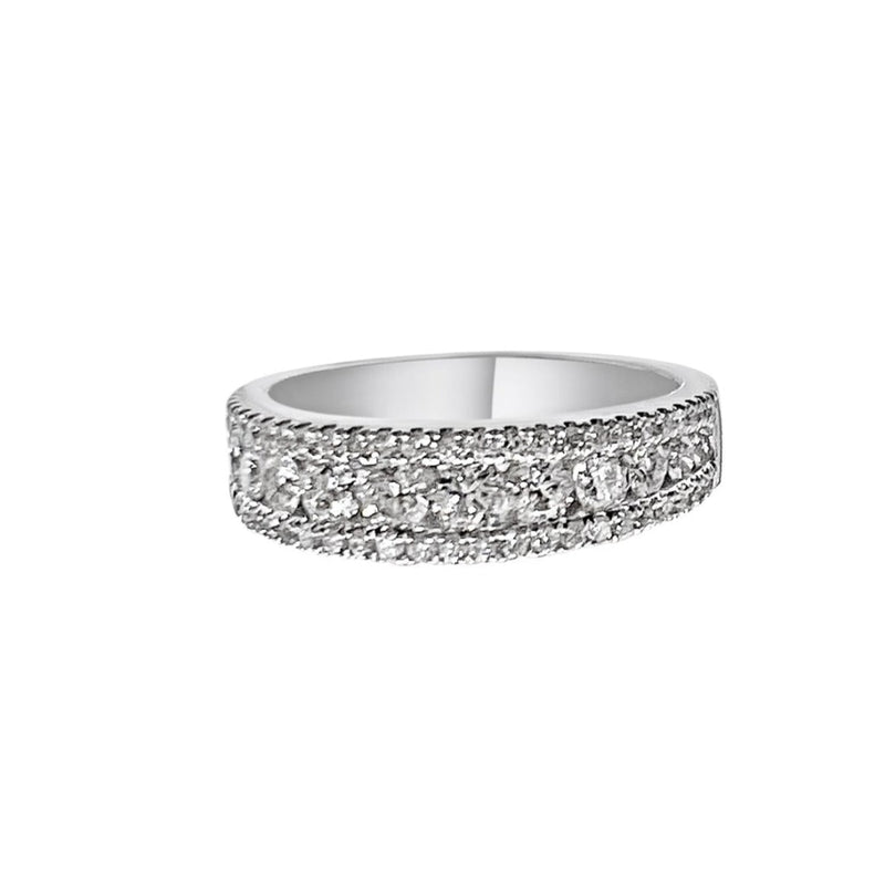Cooper Jewelers 0.82 Carat Triple Row Round Cut Diamond