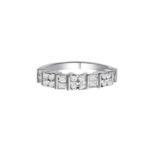 Cooper Jewelers 0.96 Carat Round And Baguette Cut Diamond