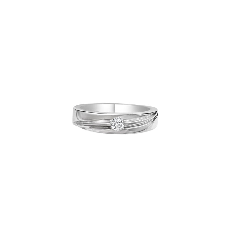 07ct Diamond Wedding Band in 18kt White Gold – Size – Cooper