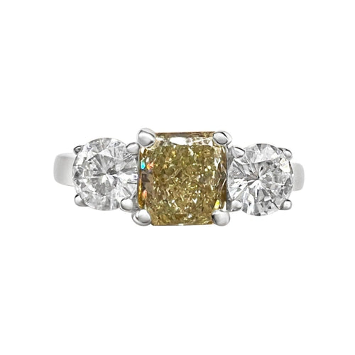 Cooper Jewelers 1.02 Carat Radiant Fancy Yellow Diamond
