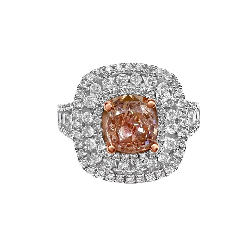 Cooper Jewelers 1.03 Carat Radiant orange brown Diamond Ring