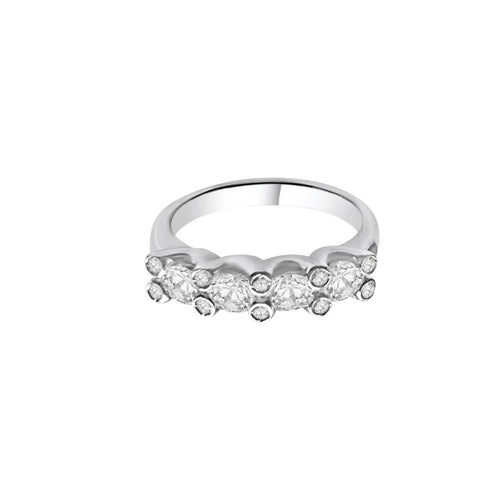Cooper Jewelers 1.10 Carat Oval And Round Cut Diamond Band