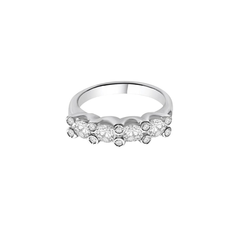 Cooper Jewelers 1.10 Carat Oval And Round Cut Diamond Band-