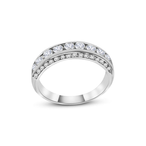 Cooper Jewelers 1.25 Carat Round Cut Triple Row Diamond