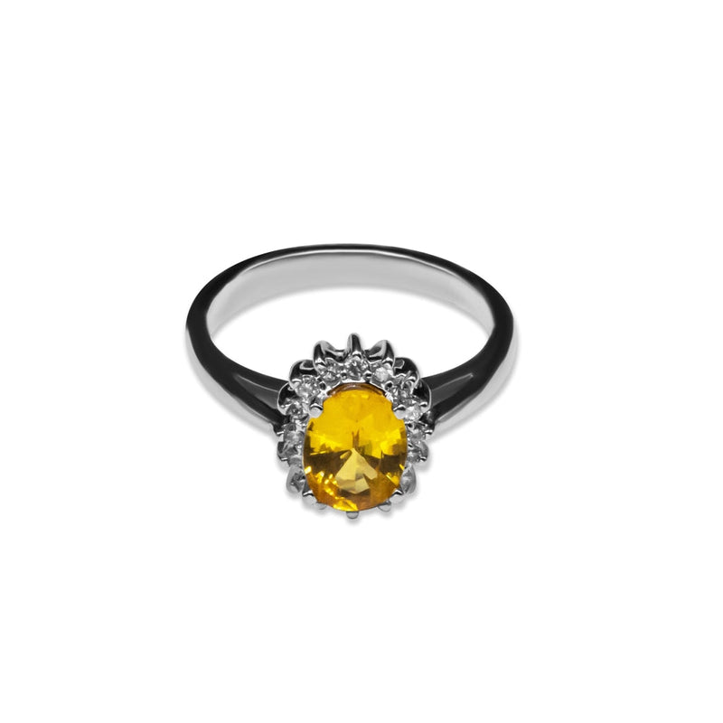 Cooper Jewelers 1.25 Carat Yellow Sapphire And Diamond Ring