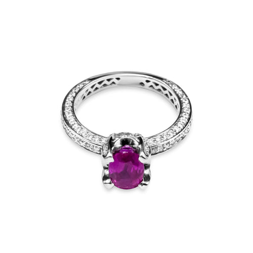 Cooper Jewelers 1.28 Carat Pink Sapphire And Diamond Ring