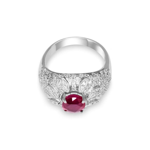 Cooper Jewelers 1.29 Carat Pigeon Red Ruby Ring Rings