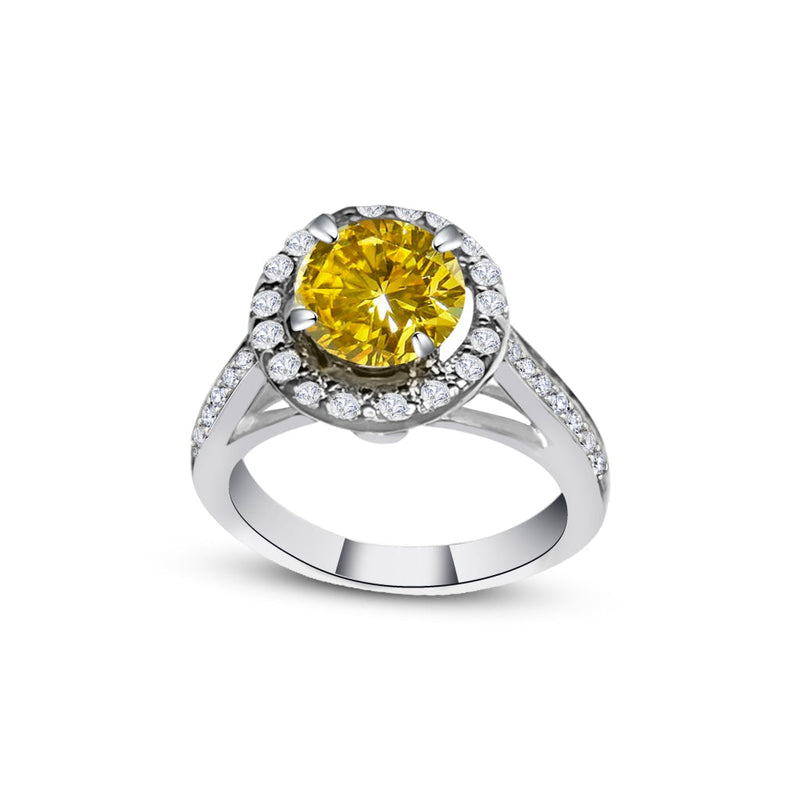 Cooper Jewelers 1.35 Carat Round Light Yellow Diamond