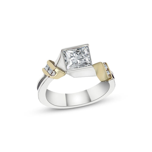 Cooper Jewelers 1.52 Carat Princess Cut Engagement ring- R73