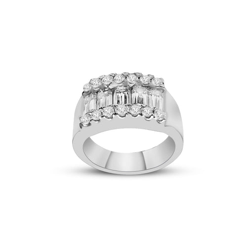 Cooper Jewelers 1.59 Carat Round and Baguette Diamond Band
