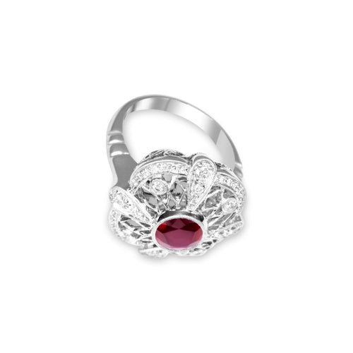 Cooper Jewelers 1.76 Carat Pigeon Red Ruby Ring Rings