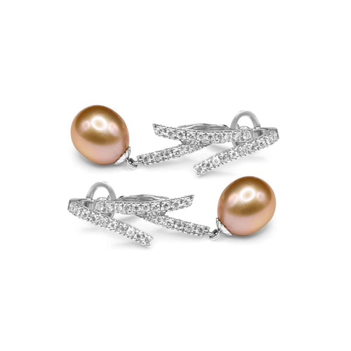 Cooper Jewelers 10.5mm Golden Southsea Pearl And Diamonds