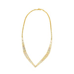 Cooper Jewelers 14kt tricolor V necklace 15.5 grams- N436