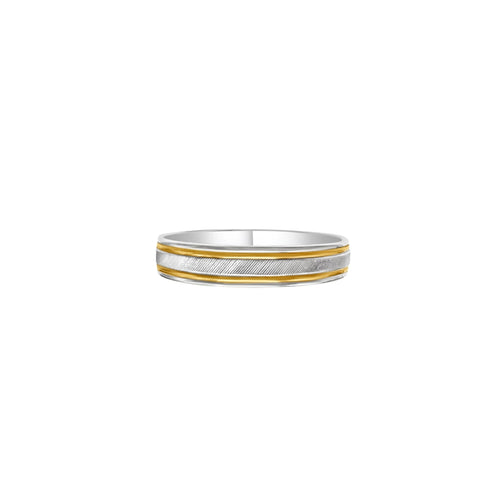 Cooper Jewelers 14KT White And Yellow Gold Wedding Band