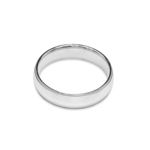 Cooper Jewelers 14kt White Gold Milgrain Comfort Fit