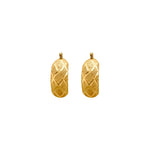 Cooper Jewelers 14kt Yellow Gold Diamond Cut Hoop Earring-