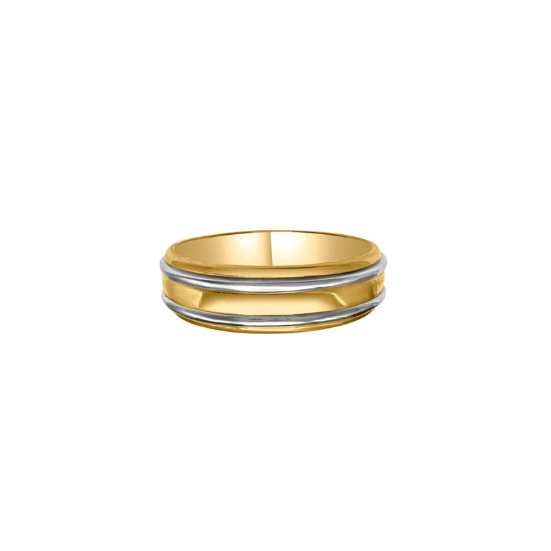 Cooper Jewelers 18kt Yellow Gold And Platinum Wedding Band