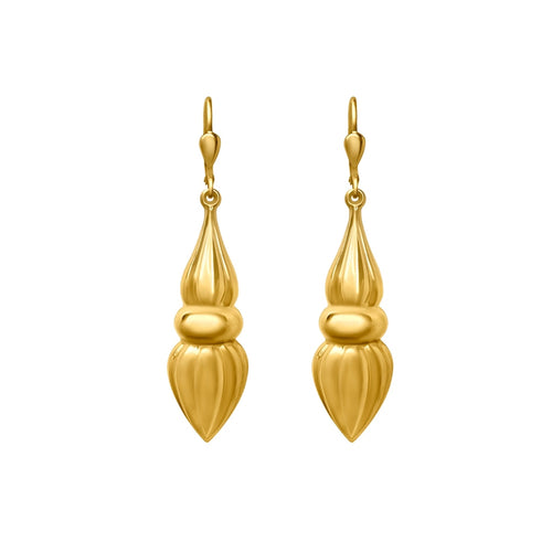 Cooper Jewelers 18kt Yellow Gold Lever Back Dangles Earring-