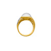 Cooper Jewelers 18kt Yellow Gold Pearl And Diamond Ring-