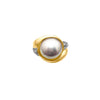 Cooper Jewelers 18kt Yellow Gold Pearl And Diamond Ring-