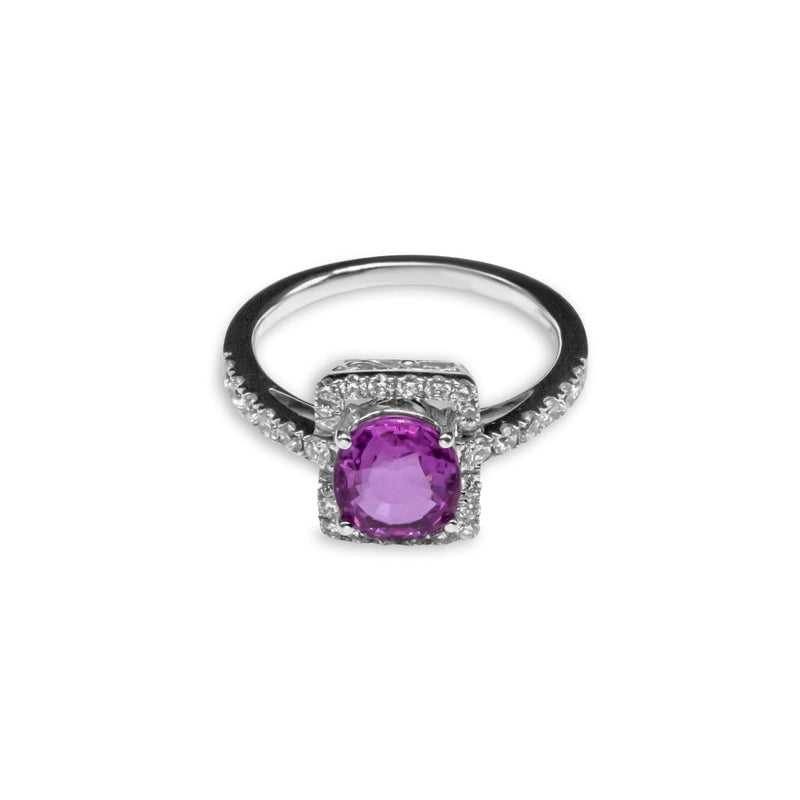 Cooper Jewelers 2.05 Carat Pink Sapphire And Diamond Ring
