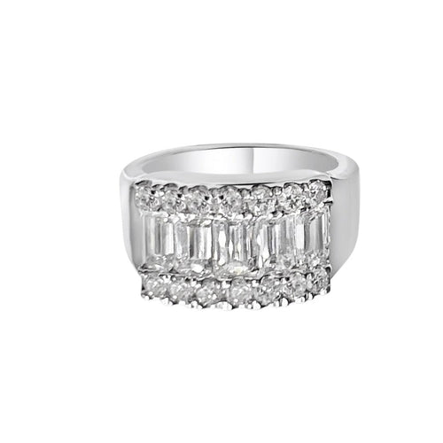 Cooper Jewelers 2.09 Carat Baguette And Round Cut Diamond