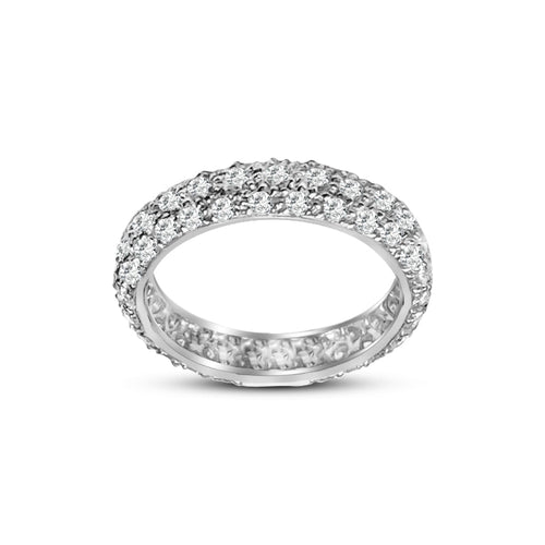 Cooper Jewelers 2.3 Carat Pave Eternity Round Diamond Ring