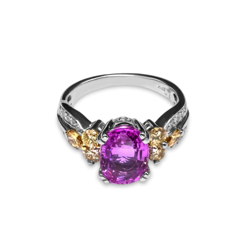 Cooper Jewelers 3.00 Carat Pink Sapphire And Diamond Ring