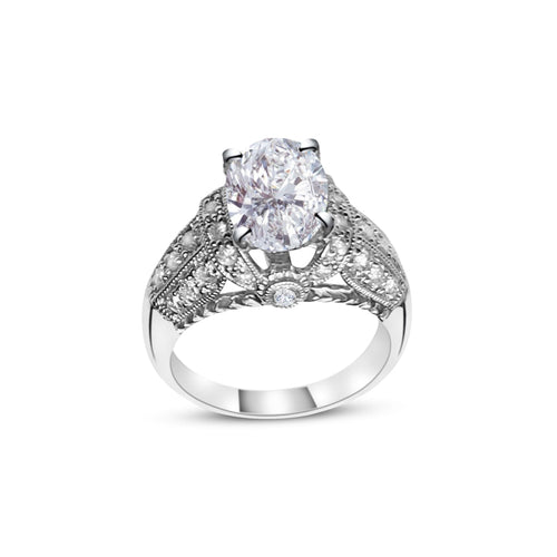 Cooper Jewelers 3.01 Carat Oval diamond Engagement Ring- R52