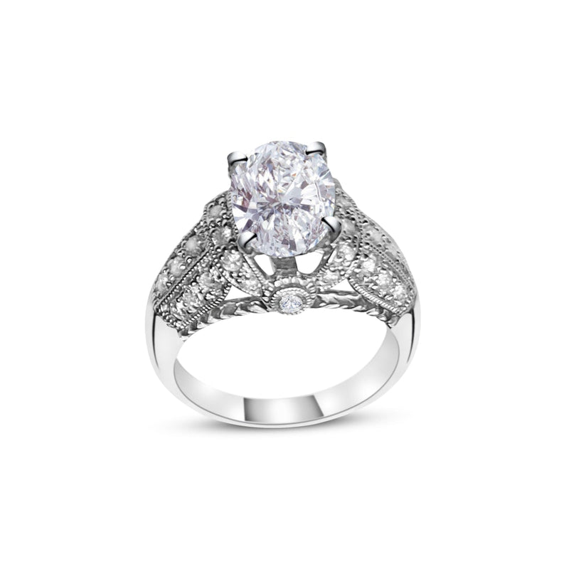 Cooper Jewelers 3.01 Carat Oval diamond Engagement Ring- R52