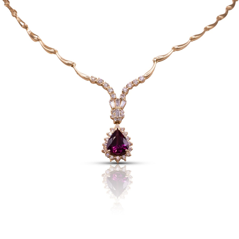 Cooper Jewelers 3.50 Carat Amethyst And Diamonds Necklace