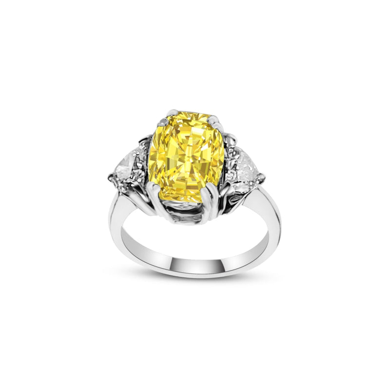 Cooper Jewelers 5.09 Carat GIA Fancy Yellow Over Shape