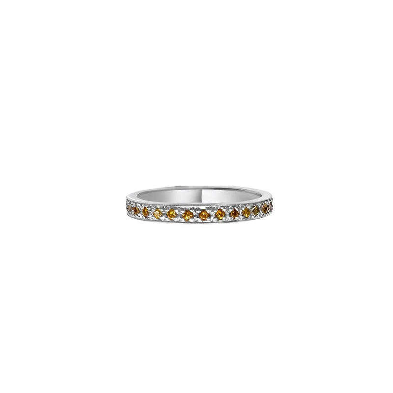 Cooper Jewelers.55 Carat Round Cut Yellow Diamond Platinum