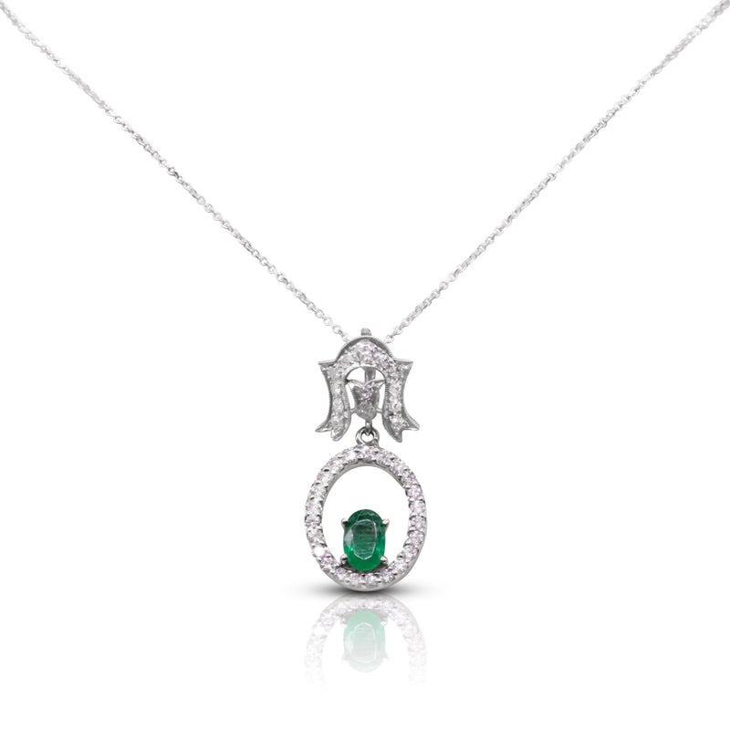 Cooper Jewelers.60 Carat Green Emerald And diamonds