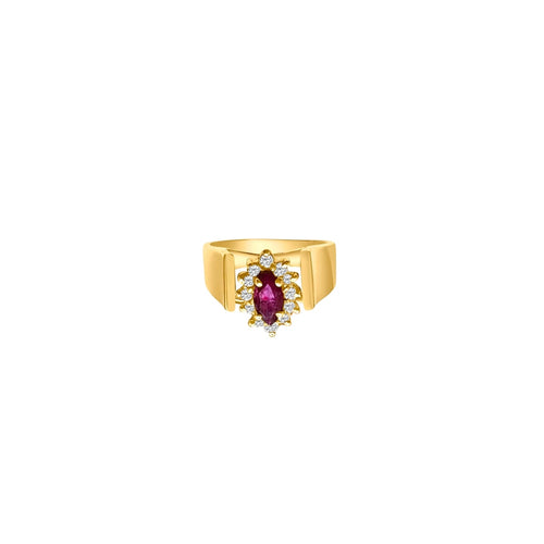 Cooper Jewelers.60 Carat Ruby And Diamond 14kt Yellow Gold