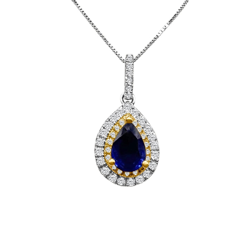 Cooper Jewelers.92 Carat Pear Shape Ceylon Sapphire And.40