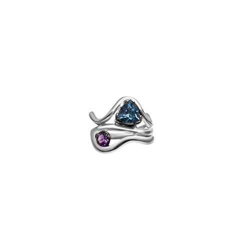 Cooper Jewelers Blue Topaz And Ameythst Silver 14kt Yellow