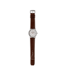 Baume & Mercier Classima Silver Dial Brown Leather Ladies