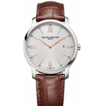 Baume & Mercier Classima Silver Dial Brown Leather Ladies