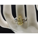 Cooper Jewelers Fancy Yellow Oval with Side Diamonds in