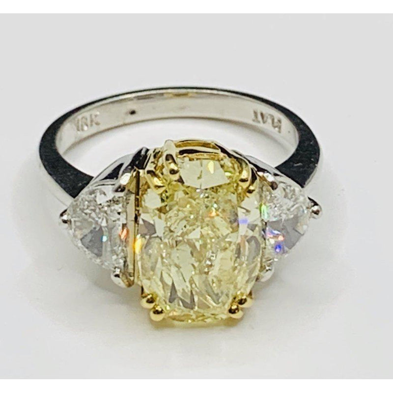 Cooper Jewelers Fancy Yellow Oval with Side Diamonds in