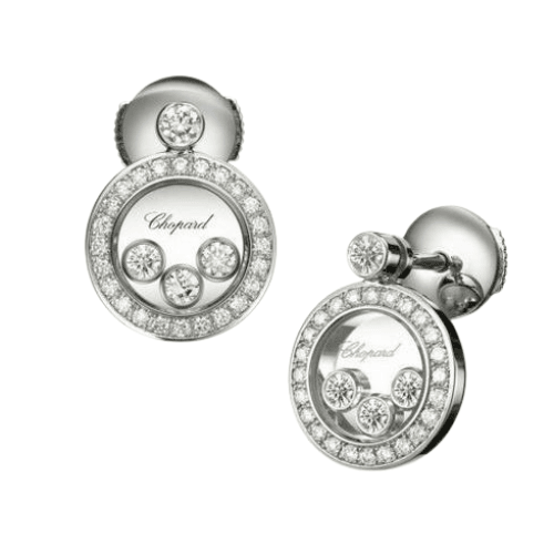 Chopard Happy Diamonds White Gold Diamond Earrings