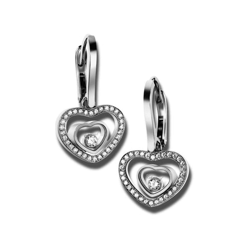 Chopard Happy Hearts White Gold Diamond Earrings