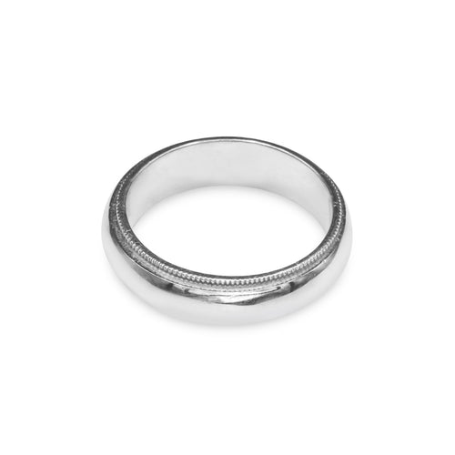 Cooper Jewelers Platinum Milgrain Wedding Band