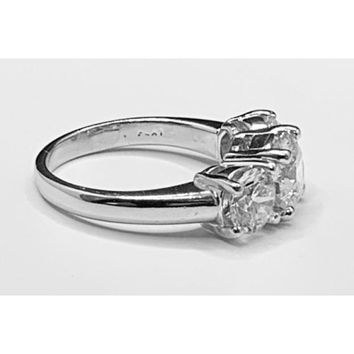 Cooper Jewelers Three Round Diamonds in Platinum Setting