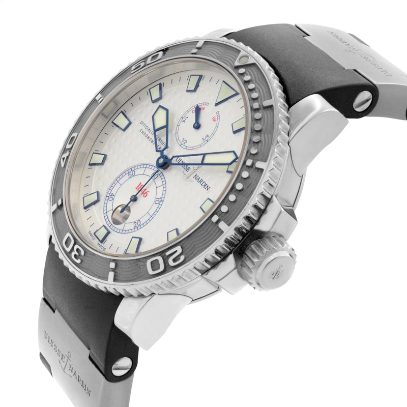 Ulysse Nardin Maxi Marine Steel Silver Dial Automatic Mens