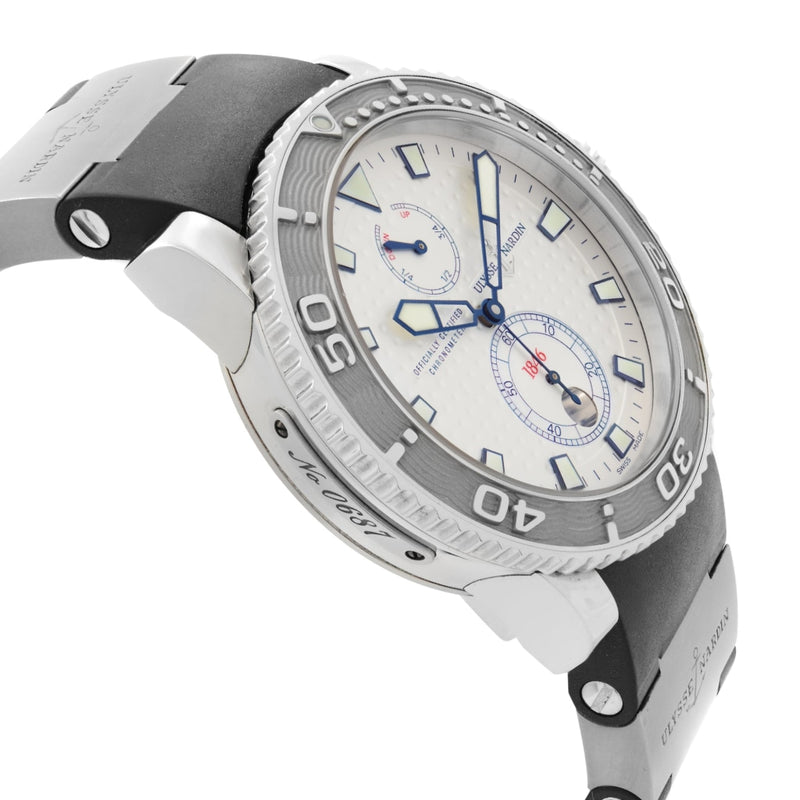 Ulysse Nardin Maxi Marine Steel Silver Dial Automatic Mens